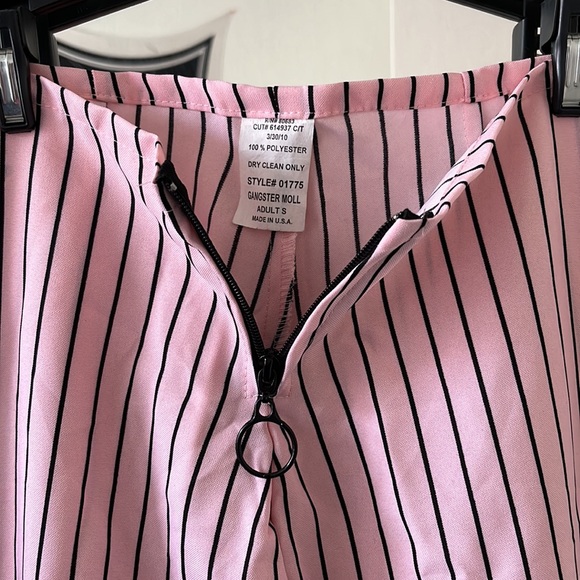 Pink/Blk Striped Pants - Picture 3 of 4